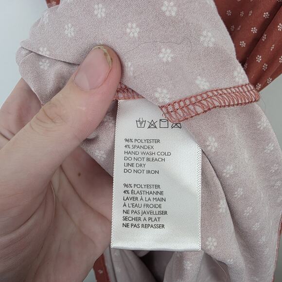 Urban Outfitters Coral White Polka Dot Tiered Girly Flowy Julia Mini Dress Sz M - Picture 6 of 9